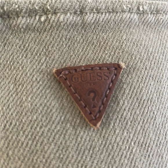 Guess Faded Green Distressed Jeans, Size 27 - Picture 9 of 12